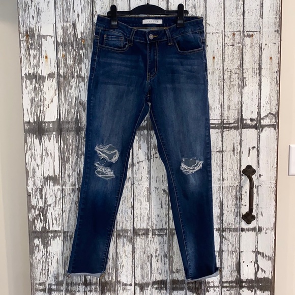 Nature distressed stretch skinny jeans - Picture 1 of 6